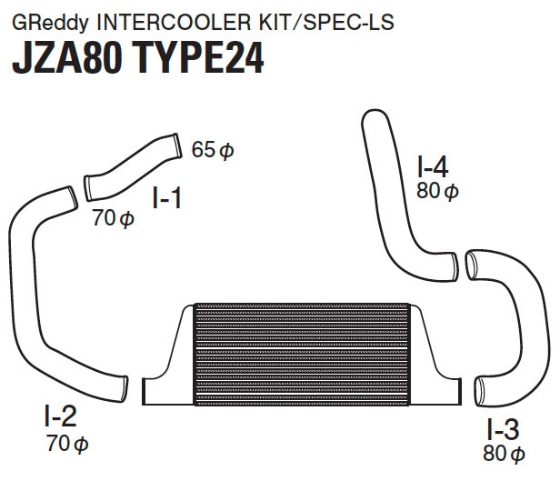 12010465 Toyota Supra 93-02 Spec LS InterCooler Kit GReddy