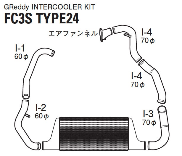 12040201 Mazda RX-7 89-91 Spec R InterCooler Kit GReddy