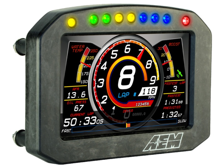 30-5601F AEM CD-5L Carbon Digital Dash Flat Panel (Med Logger / Utan GPS)
