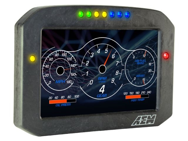 30-5700F AEM CD-7 Carbon Digital Dash Flat Panel (Utan Logger / Utan GPS)
