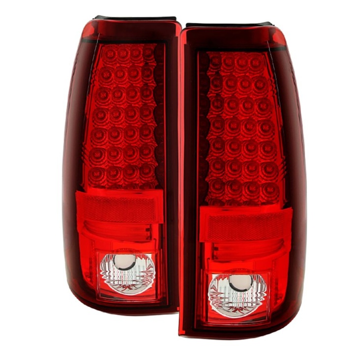ALT-YD-CS03-LED-RC Chevy Silverado 1500/2500 03-06 (Passar ej stepside) LED Bakljus - Röda Klara Spyder Auto