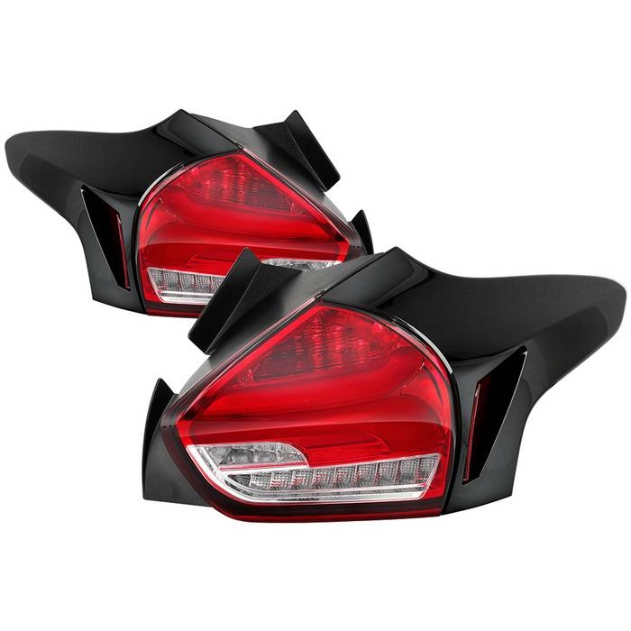 ALT-YD-FF155D-LED-RC Ford Focus 15-17 LED Bakljus Med Sekventiella Blinkers - Röda Spyder Auto