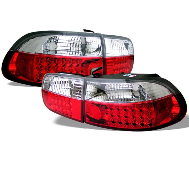 ALT-YD-HC92-24D-LED-RC Honda Civic 92-95 2/4DR LED Bakljus - Röda Klara Spyder Auto