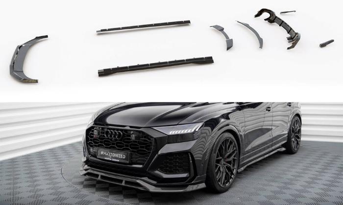 Audi RSQ8 Mk1 2019- Kolfiber Komplett Splitterkit Maxton Design i gruppen Bilmodeller / Audi / Q8 - SQ8 - RS Q8 2018+ hos DDESIGN AB (CF-AU-RSQ8-1-SET)