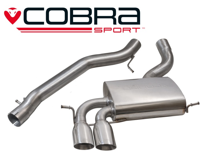 COBRA-AU07 Audi S3 (8P) (3-dörrars) Quattro 06-12 Catback (Ej Ljuddämpat) Cobra Sport