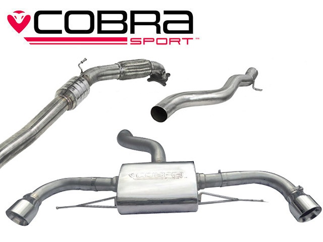 COBRA-AU26b Audi TT 2.0 TFSI (Mk2)  (Quattro) 12- Turboback-system (Med Sportkatalysator & Ej Ljuddämpat) Cobra Sport