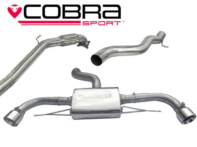 COBRA-AU26d Audi TT 2.0 TFSI (Mk2)  (Quattro) 12- Turboback-system (Med De-Cat & Ej Ljuddämpat) Cobra Sport