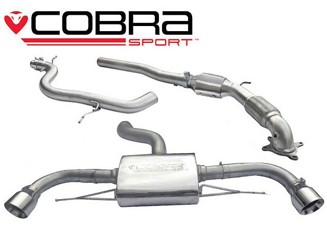 COBRA-AU37d Audi TT 1.8 & 2.0 TFSI (Mk2) (2WD) Dual Exit T/Ps 11- Turboback-system (Med De-Cat) Cobra Sport