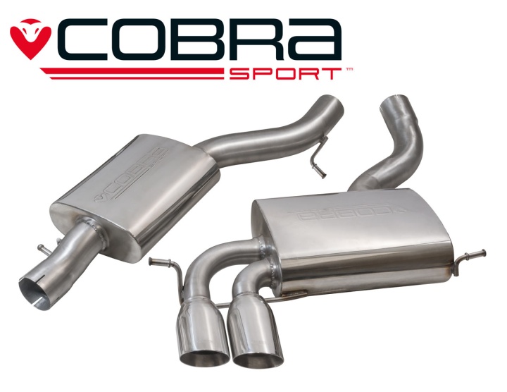 COBRA-AU41 Audi A3 (8P) 3.2 V6 Quattro (3-dörrars) 03-12 Catback (Ljuddämpat) Cobra Sport