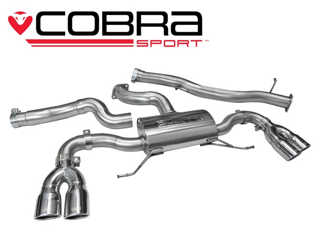 COBRA-AU62 Audi S1 Quattro 14- Catback (Ej Ljuddämpat) Cobra Sport