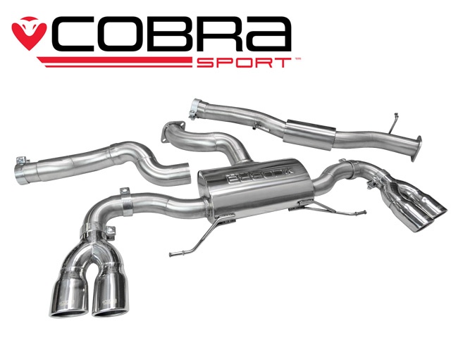 COBRA-AU63 Audi S1 Quattro 14- Catback (Ljuddämpat) Cobra Sport
