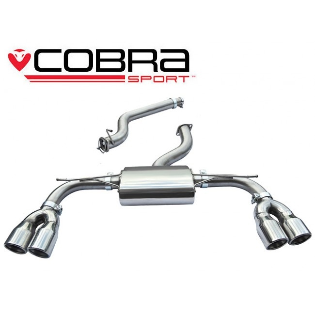 COBRA-AU66 Audi S3 (8V) (saloon) Quattro 13- Catback (Ej Ljuddämpat) Cobra Sport