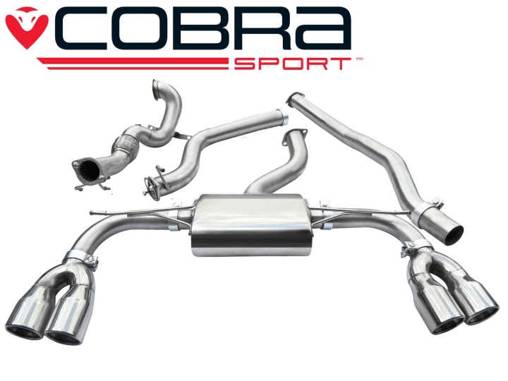 COBRA-AU68d Audi S3 (8V) (saloon) Quattro 13- Turboback-system (Med De-Cat & Ej Ljuddämpat) Cobra Sport