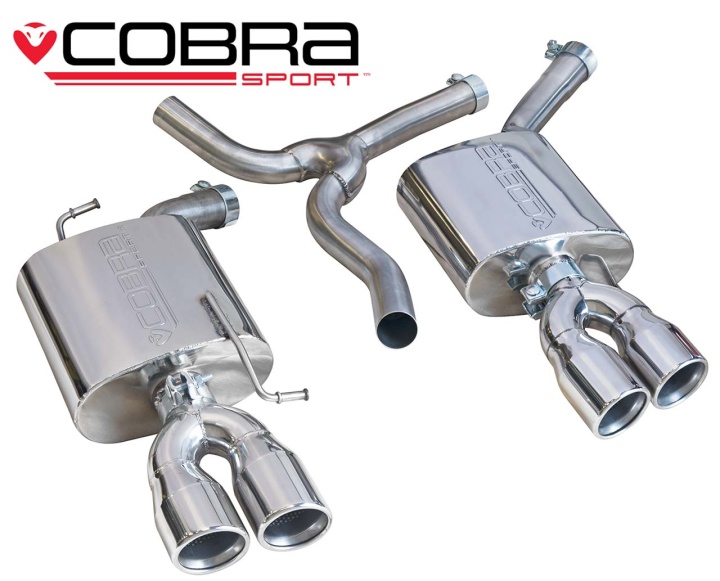 COBRA-AU69 Audi A5 (B8 & 8.5) 2.0 TDI Coupe S-line 07- Bakre Ljuddämpare (S5-stil, kräver S5 diffuser/plast) Cobra Sport