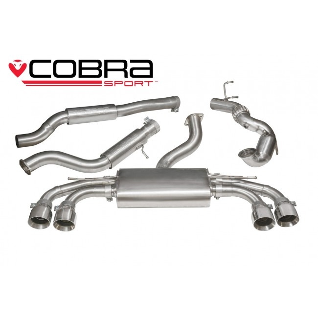 COBRA-AU75a Audi TTS 2.0 TFSI (MK3) (Quattro) Coupe 15- Turboback-system (Med Sportkatalysator & Ljuddämpare) - Non-Valved Cobra Sport