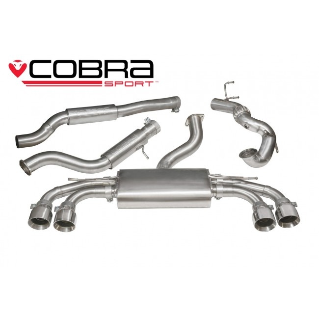 COBRA-AU75c Audi TTS 2.0 TFSI (MK3) (Quattro) Coupe 15- Turboback-system (Med De-Cat & Ljuddämpare) - Non-Valved Cobra Sport
