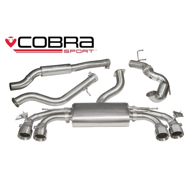 COBRA-AU78b Audi TTS 2.0 TFSI (MK3) (Quattro) Coupe 15- Turboback-system (Med Sportkatalysator & Ej Ljuddämpat) - Valved Cobra Sport