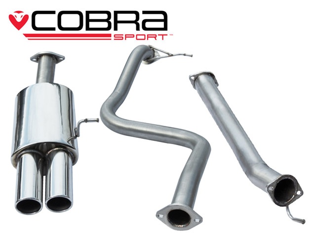 COBRA-FD51 Ford Fiesta Mk7 ST180 & ST200 13- Catback (Ej Ljuddämpat) Dubbla utblås Cobra Sport