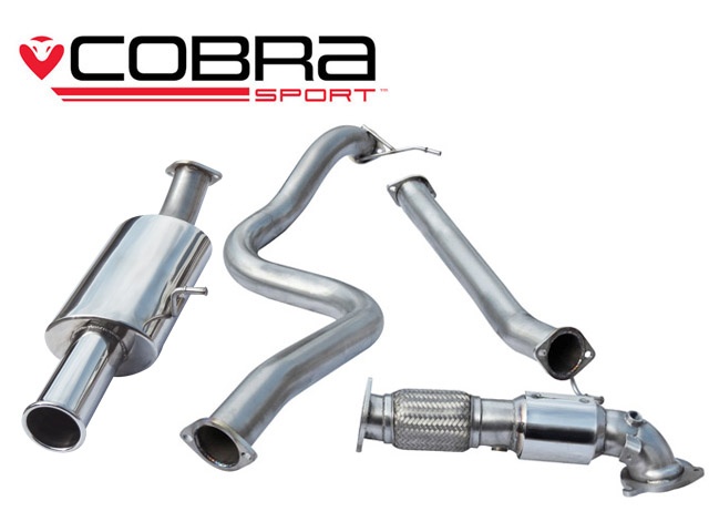 COBRA-FD67b Ford Fiesta Mk7 ST180 & ST200 13- Turboback-system (Med Sportkatalysator & Ej Ljuddämpat) Singelutblås Cobra Sport