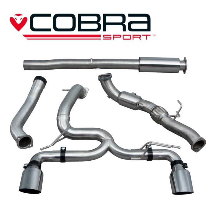 COBRA-FD96a Ford Focus RS (Mk3) 15- Turboback-system (Med Sportkatalysator) Venom (Non-Valved) Cobra Sport