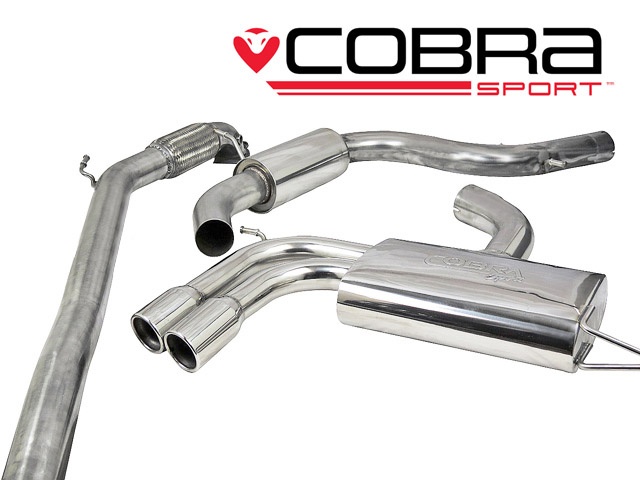COBRA-SE24c Seat Leon Cupra 2.0 FSI 240PS (1P-Mk2) 06-12 Turboback-system (Med De-Cat & Ljuddämpare) Cobra Sport