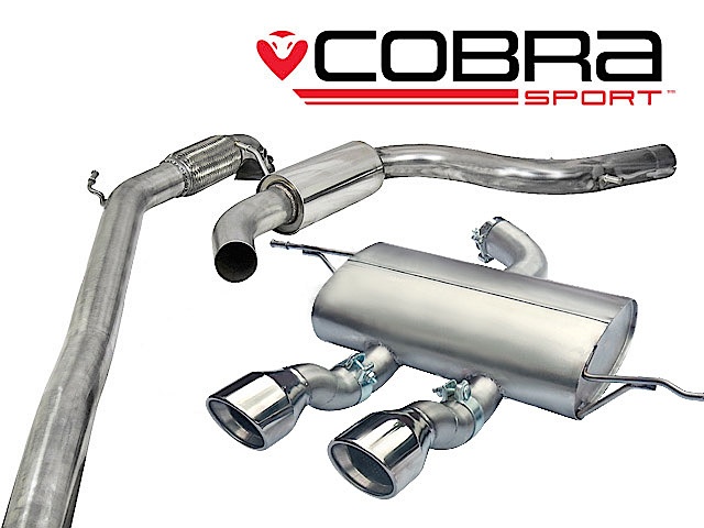 COBRA-SE29c Seat Leon Cupra R 2.0 TSI 265PS (1P-Mk2) 10-12 Turboback-system (Med De-Cat & Ljuddämpare) Cobra Sport