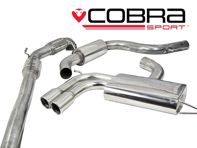 COBRA-VW22a Volkswagen Golf GTI Mk5 (1K) 04-09 Turboback-system (Med Sportkatalysator & Ljuddämpare) Cobra Sport