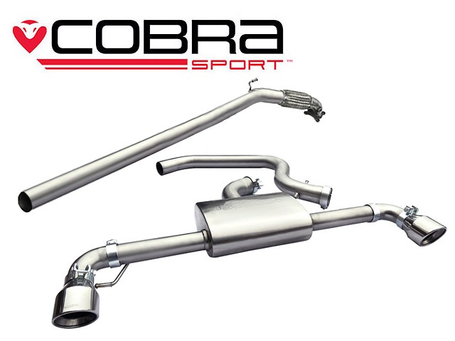 COBRA-VW38d Volkswagen Golf GTI Mk6 (5K) 09-12 Turboback-system (Med De-Cat & Ej Ljuddämpat) Cobra Sport