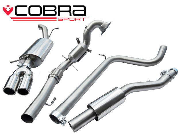 COBRA-VW45a Volkswagen Polo GTI 1.4 TSI 10- Turboback-system (Med Sportkatalysator & Ljuddämpare) Cobra Sport