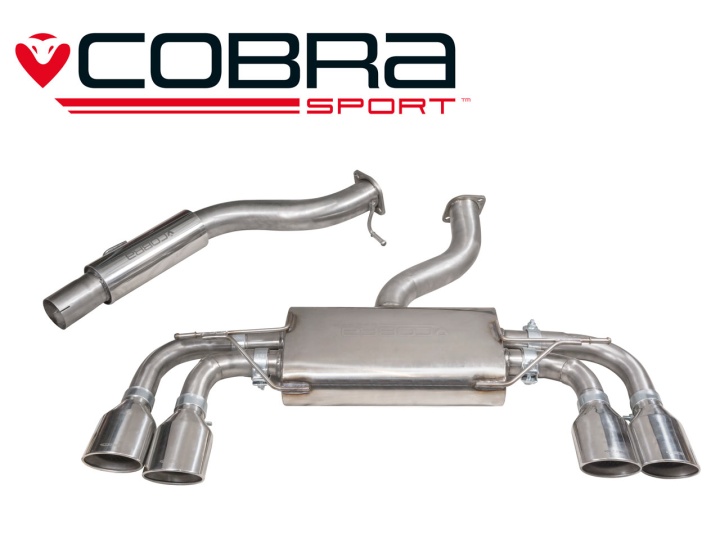 COBRA-VW49 Volkswagen Golf R Mk7 (5G) 12- Catback (Ljuddämpat) - Non-Valved Cobra Sport