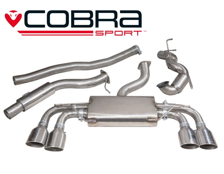 COBRA-VW50a Volkswagen Golf R Mk7 (5G) 12- Turboback-system (Med Sportkatalysator & Ljuddämpare) - Non-Valved Cobra Sport