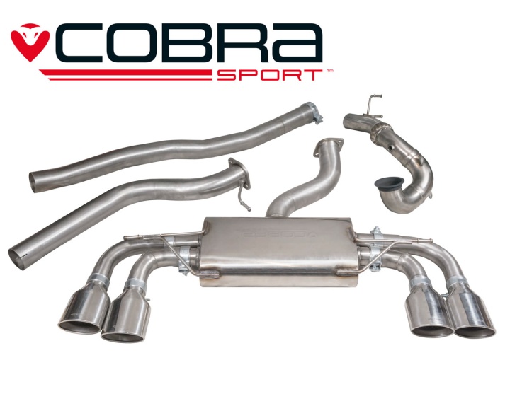 COBRA-VW50d Volkswagen Golf R Mk7 (5G) 12- Turboback-system (Med De-Cat & Ej Ljuddämpat) - Non-Valved Cobra Sport
