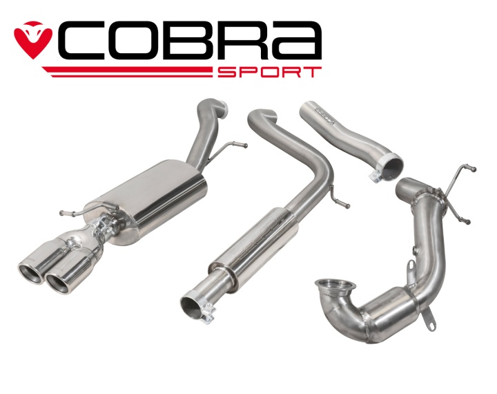 COBRA-VW67a Volkswagen Polo GTI 1.8 TSI (3 + 5-dörrars) 15- Turboback-system (Med Sportkatalysator & Ljuddämpare) Cobra Sport