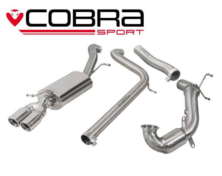 COBRA-VW67b Volkswagen Polo GTI 1.8 TSI (3 + 5-dörrars) 15- Turboback-system (Med Sportkatalysator & Ej Ljuddämpat) Cobra Sport