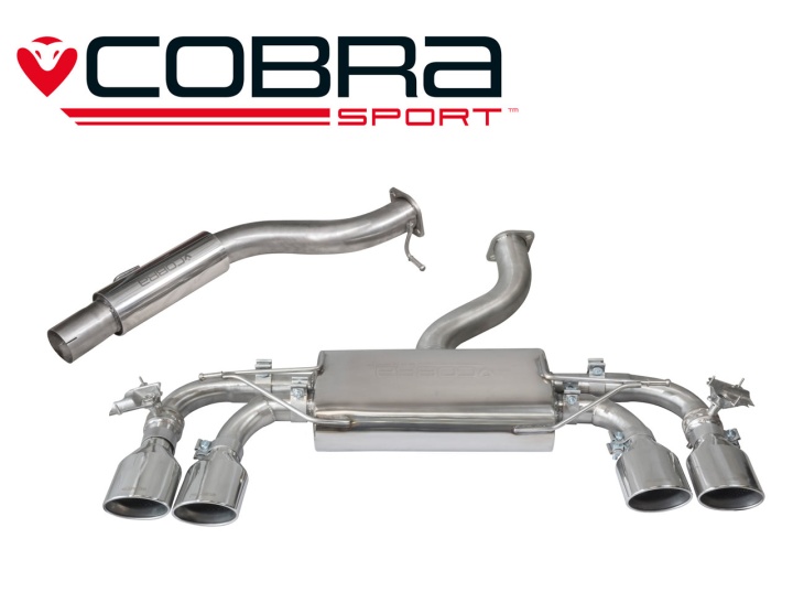 COBRA-VW69 Volkswagen Golf R Mk7 (5G) 12- Catback (Ljuddämpat) - Valved Cobra Sport