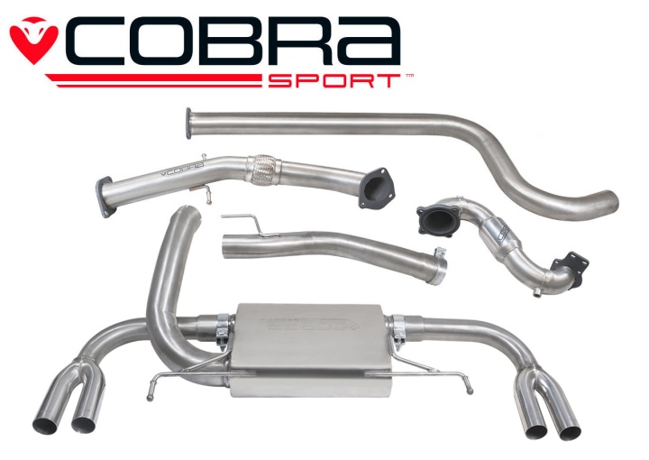 COBRA-VX25b Opel Astra J VXR 12- Turboback-system (Med Sportkatalysator & Ej Ljuddämpat) Cobra Sport
