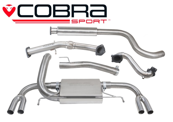 COBRA-VX25c Opel Astra J VXR 12- Turboback-system (Med De-Cat & Ljuddämpare) Cobra Sport