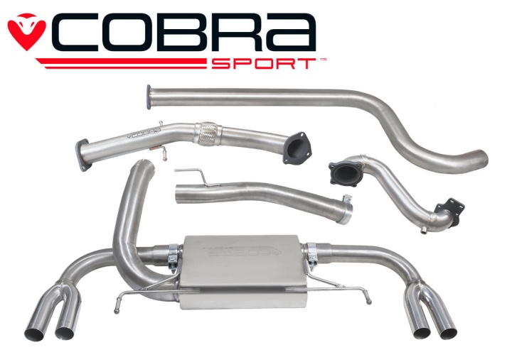 COBRA-VX25d Opel Astra J VXR 12- Turboback-system (Med De-Cat & Ej Ljuddämpat) Cobra Sport
