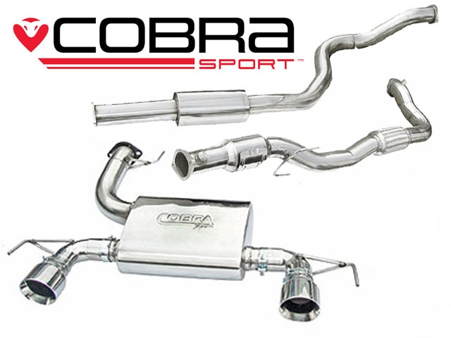 COBRA-VZ12a Opel Corsa D 07-09 Nurburgring Turboback-system (Med Sportkatalysator & Ljuddämpare) Cobra Sport
