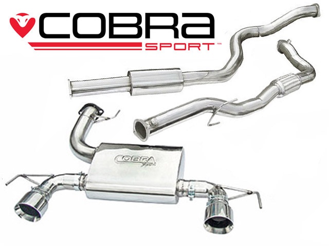COBRA-VZ12c Opel Corsa D 07-09 Nurburgring Turboback-system (Med De-Cat & Ljuddämpare) Cobra Sport