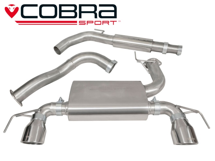 COBRA-VZ16 Opel Corsa E VXR 15- Centerrör/Bakre Rör (Ljuddämpat) Cobra Sport