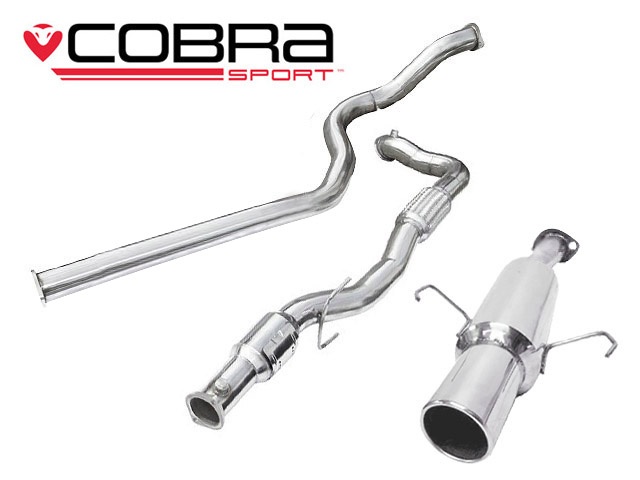 COBRA-VZ17b Opel Corsa D SRI 10-14 Turboback-system (Med Sportkatalysator & Ej Ljuddämpat) Cobra Sport