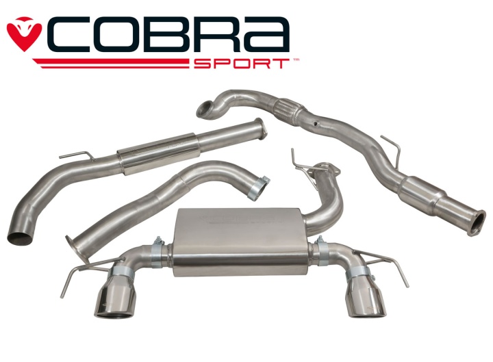 COBRA-VZ19a Opel Corsa E VXR 15- Turboback-system (Med Sportkatalysator & Ljuddämpare) Cobra Sport