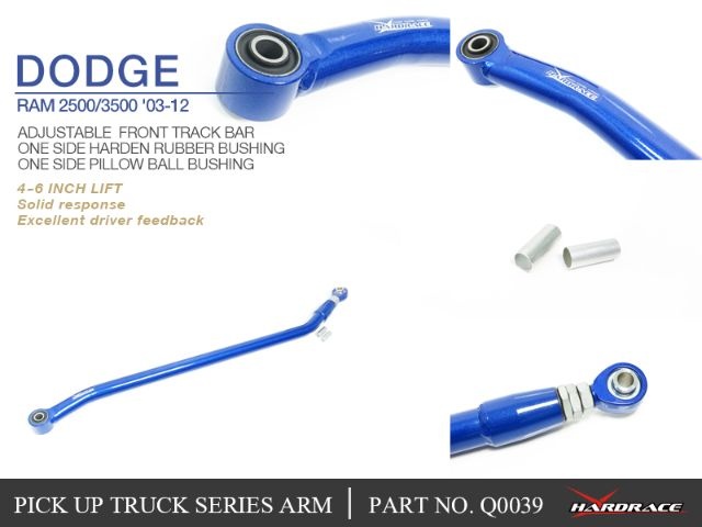 HR-Q0039 Dodge RAM 2500/3500 03-12 Justerbar Främre Track Bar (För modeller höjda 4-6
