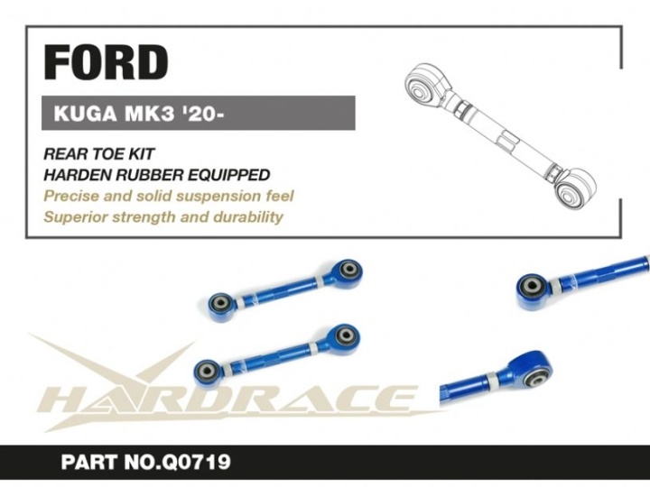 HR-Q0719 Ford Kuga MK3 20+ Bakre Toe-Stag (Förstärkta Gummibussningar) - 2Delar/Set Hardrace