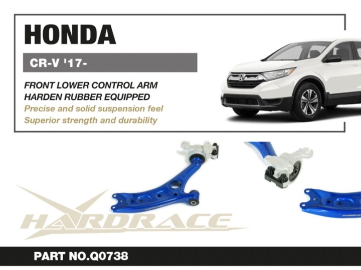 HR-Q0738 Honda CR-V 17- Främre Nedre Länkarmar (Förstärkta Gummibussningar) - 2Delar/Set Hardrace