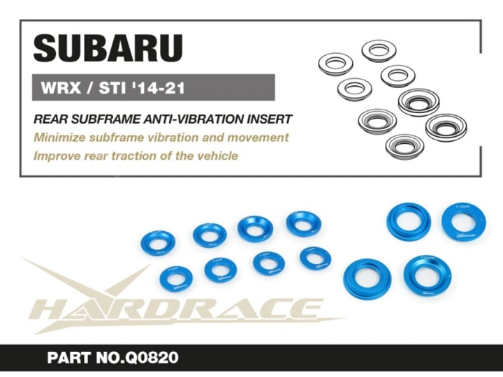 HR-Q0820 Subaru WRX/STI 14-21 Insatser Bakre Subframe - 8Delar/Set Hardrace