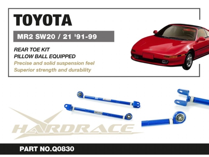 HR-Q0830 Toyota MR2 SW20/21 91-99 Bakre Toe-Stag (Pillowball) - 2Delar/Set Hardrace