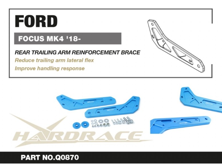 HR-Q0870 Ford FOCUS MK4 19- (Endast multilink) Bakre Länkarmsförstärkningar - 2Delar/Set Hardrace