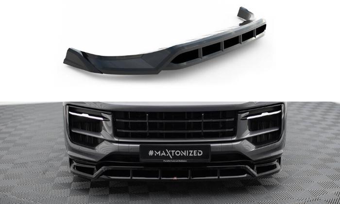 Porsche Cayenne Mk3 Facelift 2023+ Frontläpp / Frontsplitter V.1 Maxton Design i gruppen Bilmodeller / Porsche / Cayenne 10+ / Styling hos DDESIGN AB (PO-CAY-3F-FD1G-FD1RG)